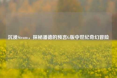 沉浸Steam,探秘潘德的预言G版中世纪奇幻冒险