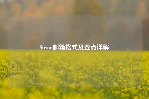 Steam邮箱格式及要点详解