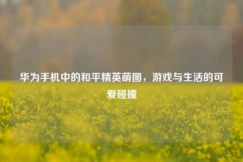 华为手机中的和平精英萌图,游戏与生活的可爱碰撞