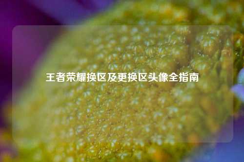 王者荣耀换区及更换区头像全指南