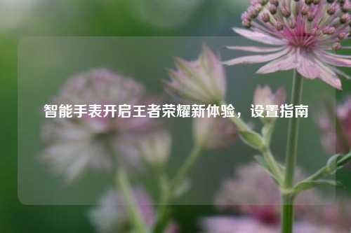 智能手表开启王者荣耀新体验，设置指南