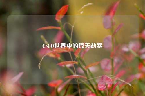 CSGO世界中的惊天劫案