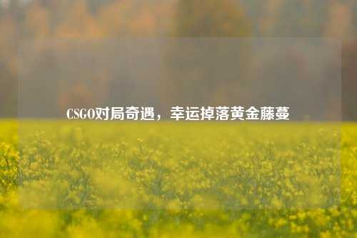 CSGO对局奇遇,幸运掉落黄金藤蔓