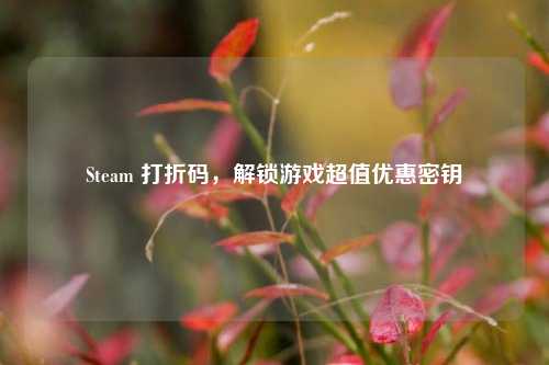 Steam 打折码,解锁游戏超值优惠密钥