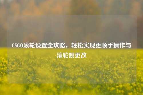 CSGO滚轮设置全攻略,轻松实现更顺手操作与滚轮跳更改