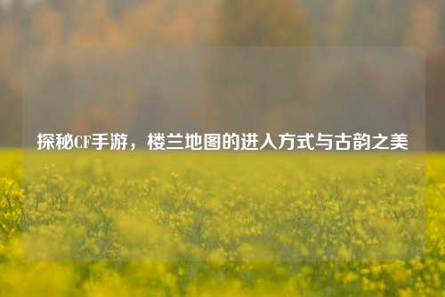 探秘CF手游,楼兰地图的进入方式与古韵之美