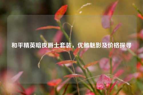 和平精英暗夜爵士套装,优雅魅影及价格探寻