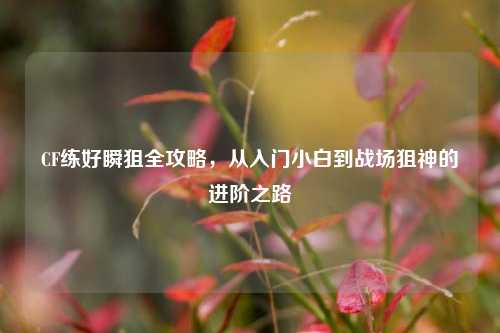 CF练好瞬狙全攻略，从入门小白到战场狙神的进阶之路