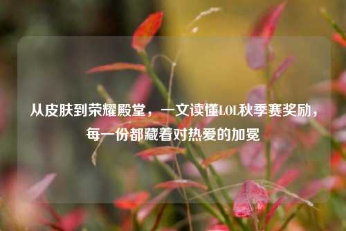 从皮肤到荣耀殿堂,一文读懂LOL秋季赛奖励,每一份都藏着对热爱的加冕