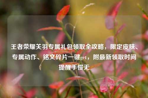 王者荣耀关羽专属礼包领取全攻略，限定皮肤、专属动作、铭文碎片一键get，附最新领取时间提醒手慢无