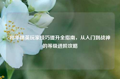 和平精英玩家技巧提升全指南，从入门到战神的等级进阶攻略