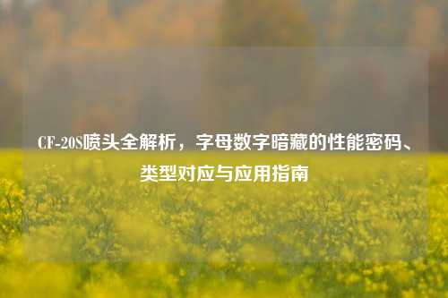 CF-20S喷头全解析,字母数字暗藏的性能密码、类型对应与应用指南