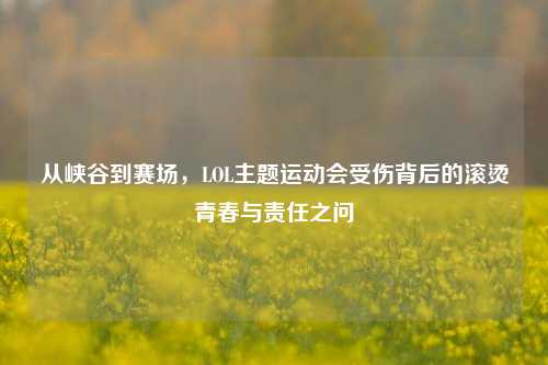 从峡谷到赛场,LOL主题运动会受伤背后的滚烫青春与责任之问