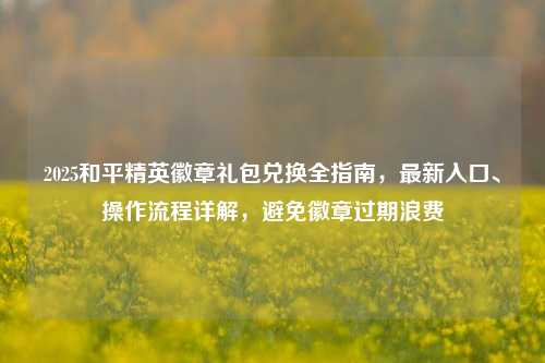 2025和平精英徽章礼包兑换全指南,最新入口、操作流程详解,避免徽章过期浪费