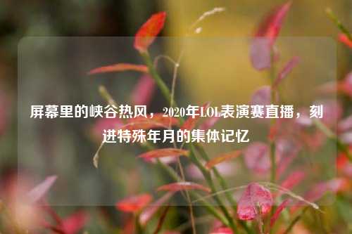 屏幕里的峡谷热风，2020年LOL表演赛直播，刻进特殊年月的集体记忆