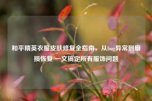 和平精英衣服皮肤修复全指南,从bug异常到磨损恢复 一文搞定所有服饰问题
