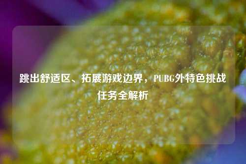 跳出舒适区、拓展游戏边界,PUBG外特色挑战任务全解析