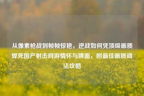 从像素枪战到帧帧惊艳,逆战如何凭顶级画质焊死国产射击网游情怀与牌面,附最佳画质调法攻略