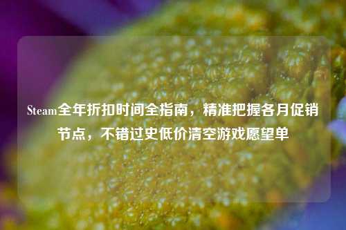 Steam全年折扣时间全指南,精准把握各月促销节点,不错过史低价清空游戏愿望单
