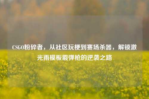 CSGO粉碎者,从社区玩梗到赛场杀器,解锁激光雨模板霰弹枪的逆袭之路