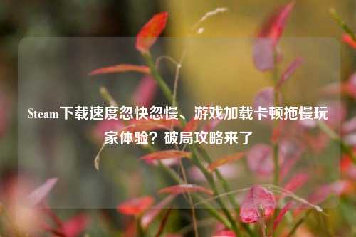 Steam下载速度忽快忽慢、游戏加载卡顿拖慢玩家体验？破局攻略来了