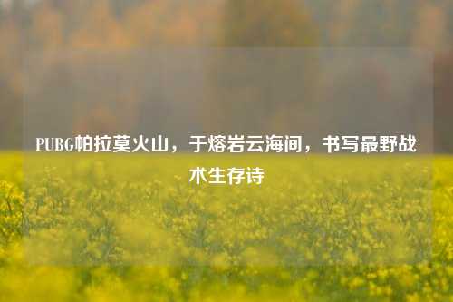PUBG帕拉莫火山,于熔岩云海间,书写最野战术生存诗