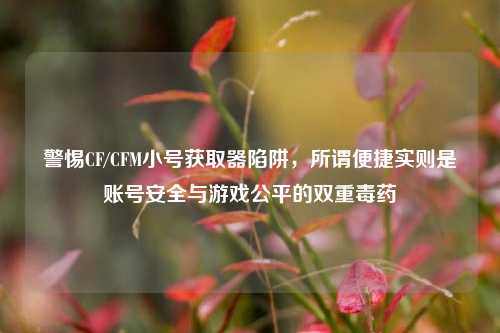 警惕CF/CFM小号获取器陷阱,所谓便捷实则是账号安全与游戏公平的双重毒药