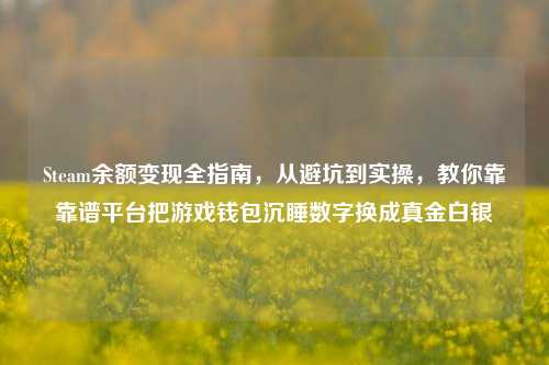 Steam余额变现全指南,从避坑到实操,教你靠靠谱平台把游戏钱包沉睡数字换成真金白银