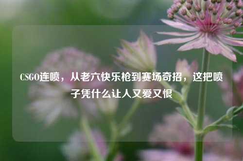 CSGO连喷,从老六快乐枪到赛场奇招,这把喷子凭什么让人又爱又恨