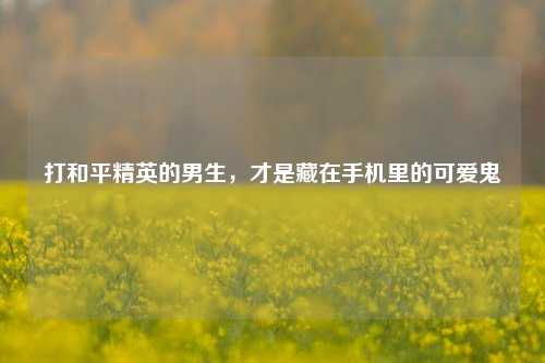 打和平精英的男生，才是藏在手机里的可爱鬼