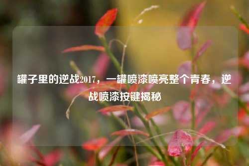 罐子里的逆战2017,一罐喷漆喷亮整个青春,逆战喷漆按键揭秘