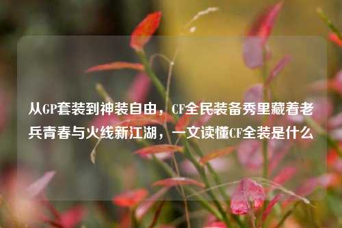 从GP套装到神装自由,CF全民装备秀里藏着老兵青春与火线新江湖,一文读懂CF全装是什么