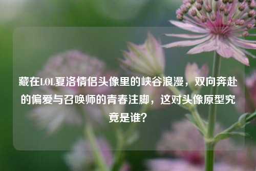 藏在LOL夏洛情侣头像里的峡谷浪漫，双向奔赴的偏爱与召唤师的青春注脚，这对头像原型究竟是谁？