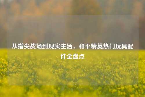 从指尖战场到现实生活,和平精英热门玩具配件全盘点
