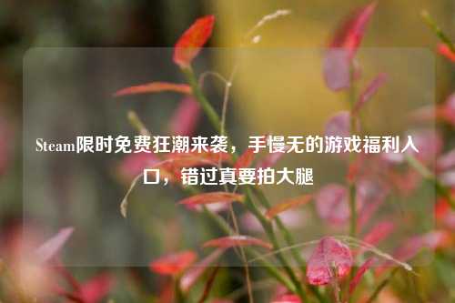 Steam限时免费狂潮来袭，手慢无的游戏福利入口，错过真要拍大腿