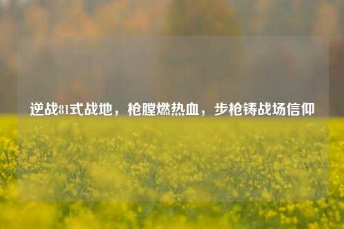 逆战81式战地,枪膛燃热血,步枪铸战场信仰