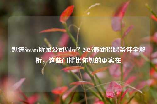 想进Steam所属公司Valve?2025最新招聘条件全解析,这些门槛比你想的更实在