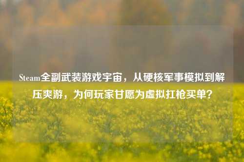 Steam全副武装游戏宇宙,从硬核军事模拟到解压爽游,为何玩家甘愿为虚拟扛枪买单?