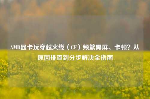 AMD显卡玩穿越火线(CF)频繁黑屏、卡顿?从原因排查到分步解决全指南