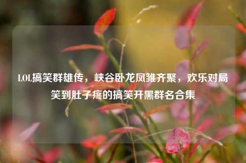 LOL搞笑群雄传,峡谷卧龙凤雏齐聚,欢乐对局笑到肚子疼的搞笑开黑群名合集