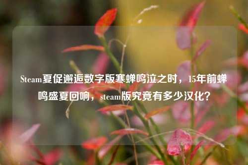 Steam夏促邂逅数字版寒蝉鸣泣之时,15年前蝉鸣盛夏回响,steam版究竟有多少汉化?