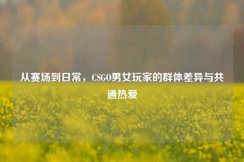 从赛场到日常,CSGO男女玩家的群体差异与共通热爱
