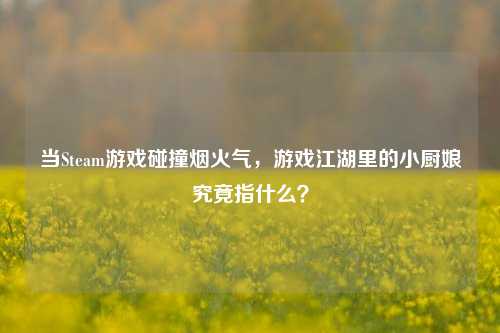 当Steam游戏碰撞烟火气，游戏江湖里的小厨娘究竟指什么？