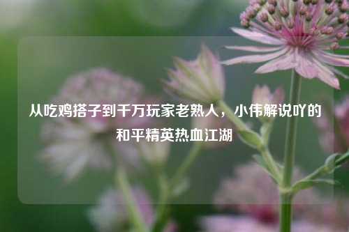 从吃鸡搭子到千万玩家老熟人，小伟解说吖的和平精英热血江湖
