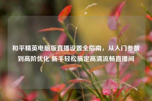 和平精英电脑版直播设置全指南,从入门参数到高阶优化 新手轻松搞定高清流畅直播间