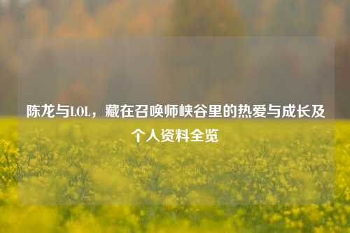 陈龙与LOL，藏在召唤师峡谷里的热爱与成长及个人资料全览