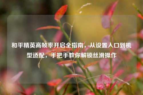 和平精英高帧率开启全指南，从设置入口到机型适配，手把手教你解锁丝滑操作