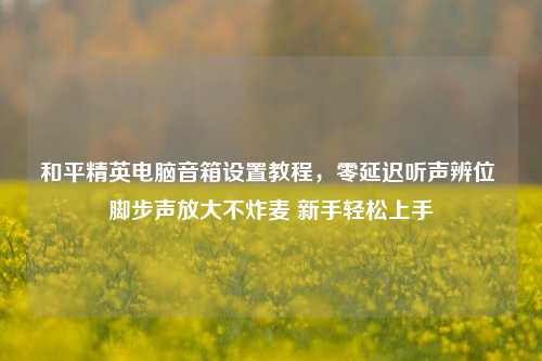 和平精英电脑音箱设置教程，零延迟听声辨位 脚步声放大不炸麦 新手轻松上手
