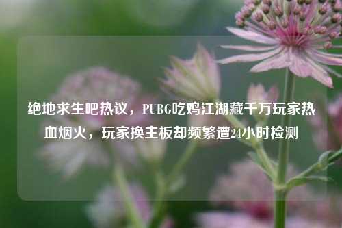 绝地求生吧热议,PUBG吃鸡江湖藏千万玩家热血烟火,玩家换主板却频繁遭24小时检测