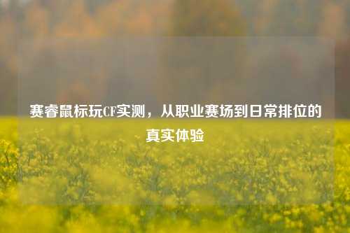 赛睿鼠标玩CF实测，从职业赛场到日常排位的真实体验